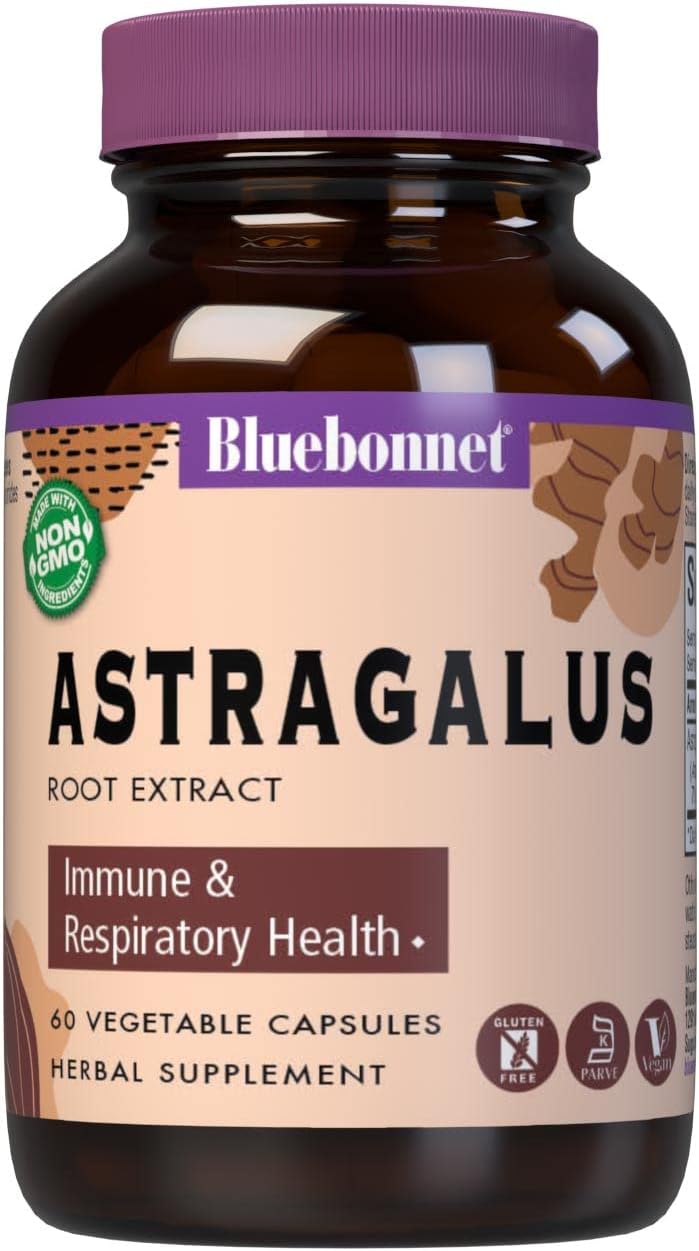 60 Count BlueBonnet Astragalus Root Extract Supplement for Immune Support