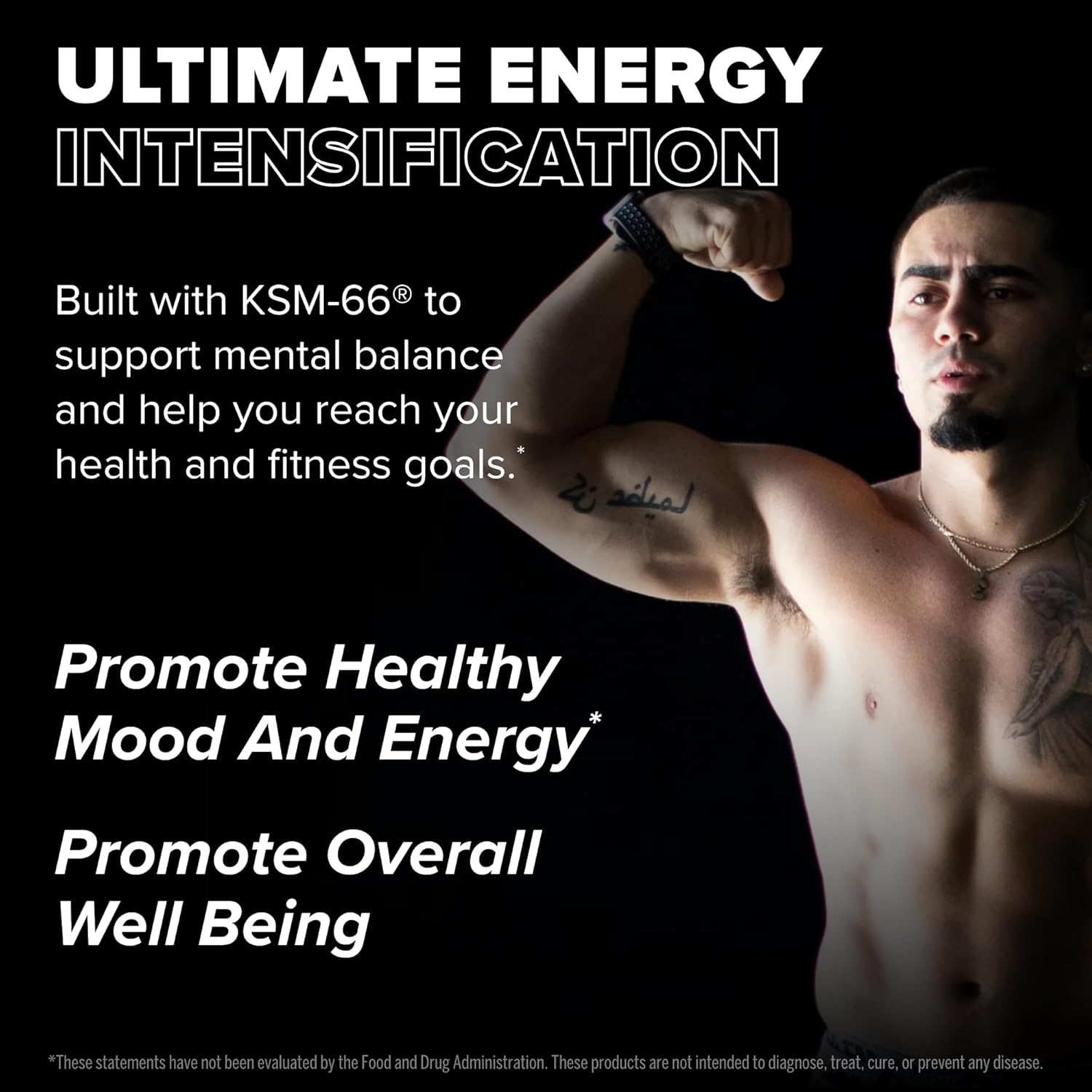 60 Count Bottle of FINAFLEX Ashwagandha Dietary Supplement for Stress Relief and Immune Support