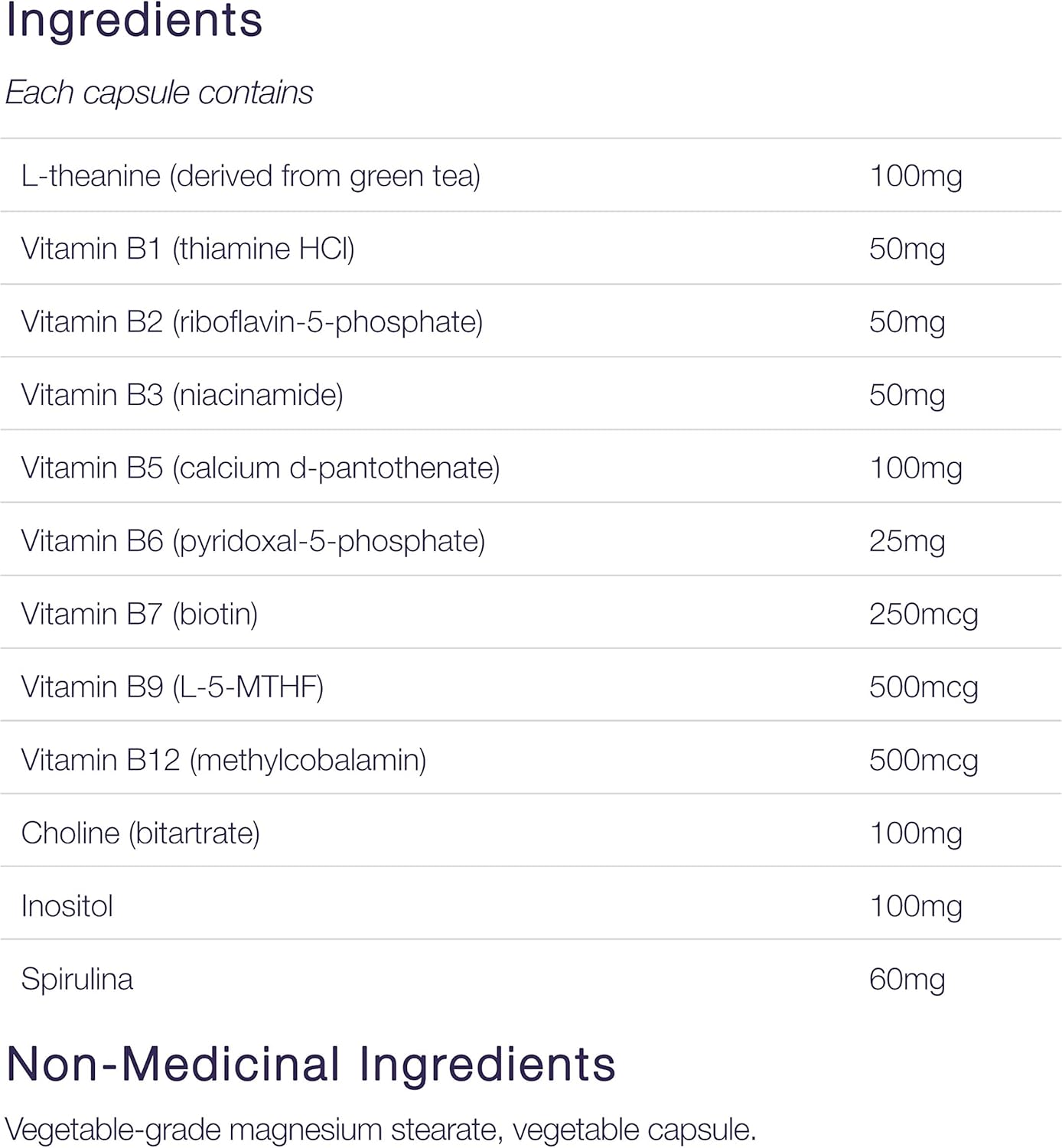 60 Count CanPrev Synergy B-Complex with L-Theanine Vegetarian Capsules for Energy and Focus