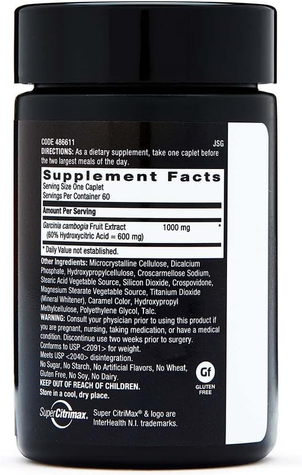 60 Count GNC BodyDynamix Super Citrimax Garcinia Cambogia Supplement