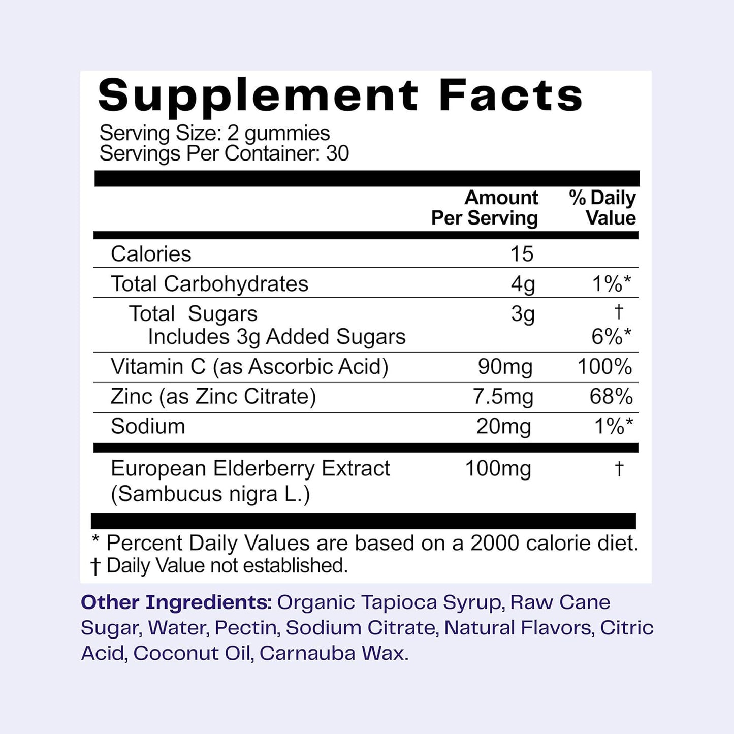 60 Count Immune Support Gummies with Elderberry, Vitamin C, and Zinc - Vegan and Gluten Free Herbal Supplement for Strong Immune System
