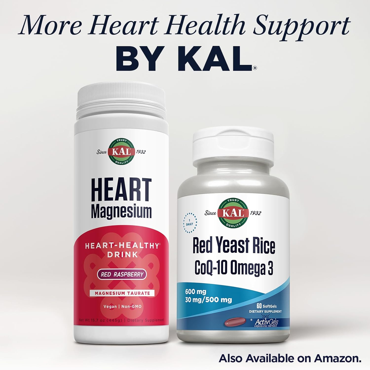 60 Count KAL Red Yeast Rice with COQ10 and Omega 3 Supplement