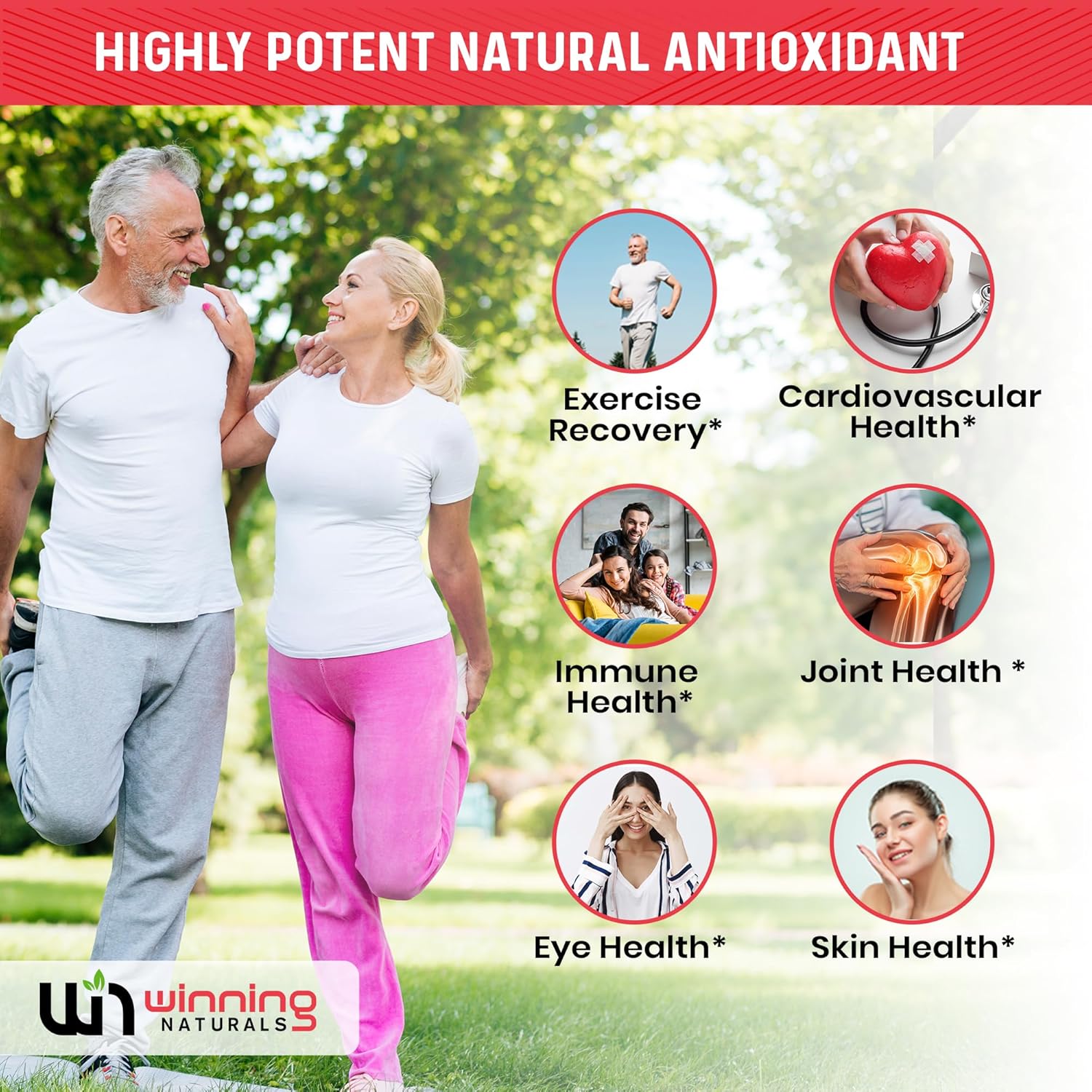 60 Count Pack of 1 Winning Naturals Astaxanthin 10 mg Softgels for Enhanced Antioxidant Support