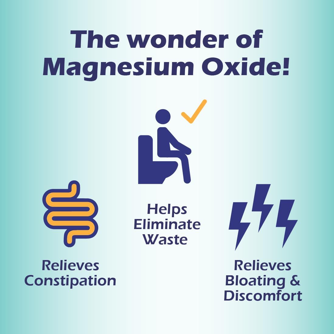 60 Count Pure Oxypure Magnesium Oxide Colon Cleanser Capsules with Sodium Bicarbonate