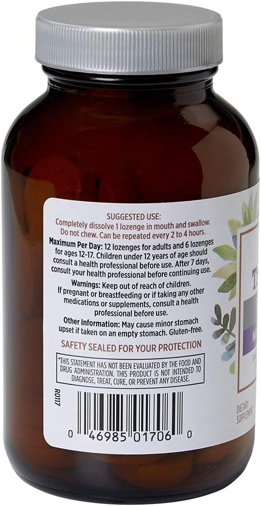 60 Count Quantum Health TheraZinc Elderberry Lozenges with Zinc Gluconate for Immune Support