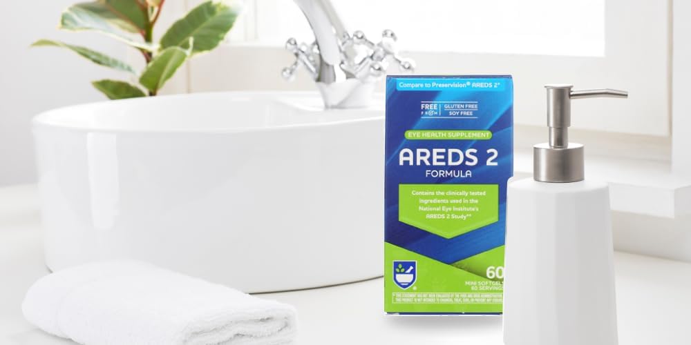 60 Count Rite Aid AREDS 2 Softgels for Eye Health with Lutein, Vitamin C, Zinc, Vitamin E - Gluten & Soy Free