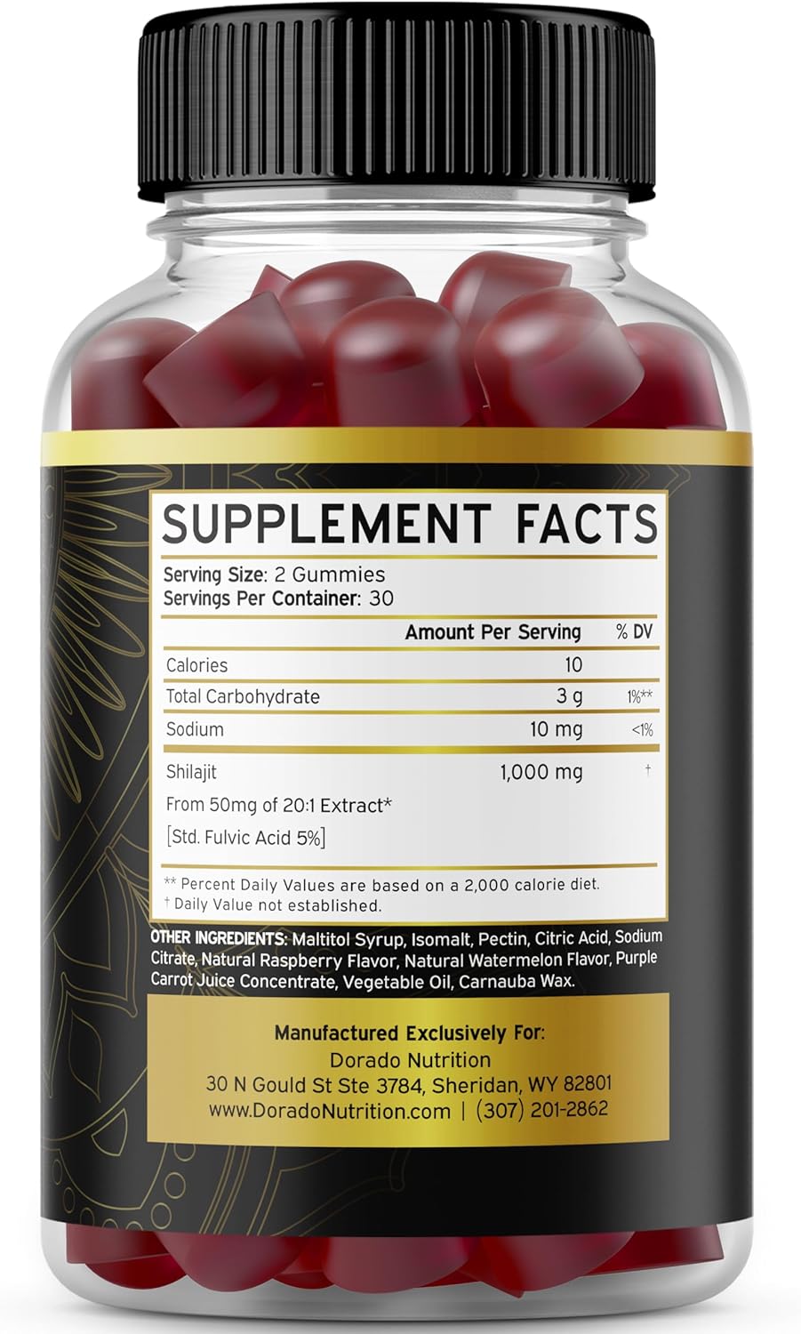 60 Count Shilajit Gummies for Men & Women and Glucosamine Chondroitin Gummies by DORADO NUTRITION