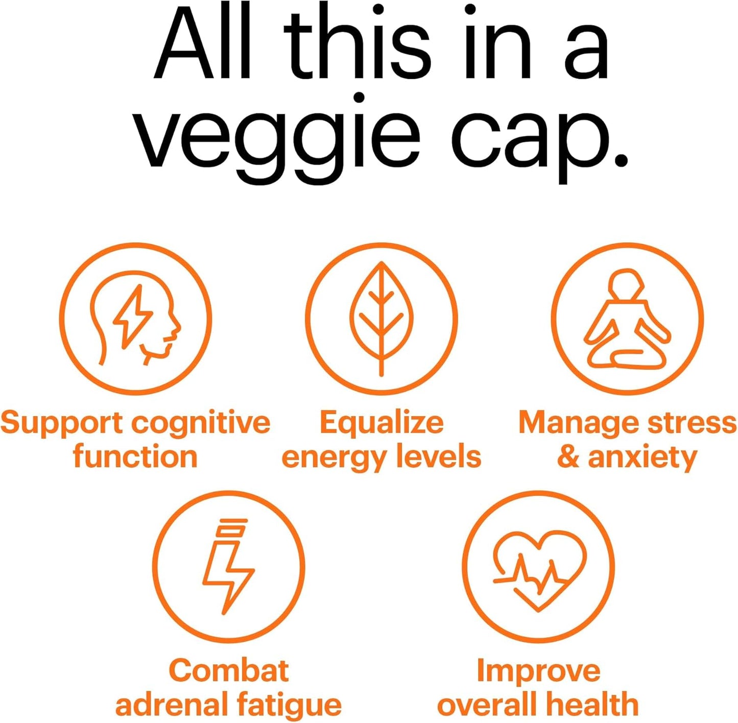 60 Count Wellthy Revive Stress Support Capsules for Energy Boost and Mental Wellness