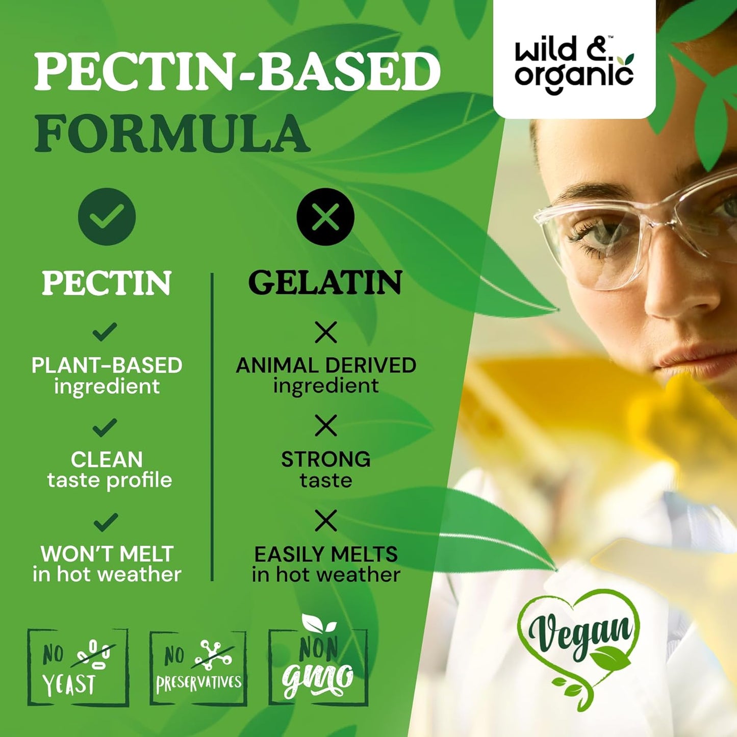 60 Count Wild & Organic 5HTP and Valerian Root Gummies for Natural Relaxation