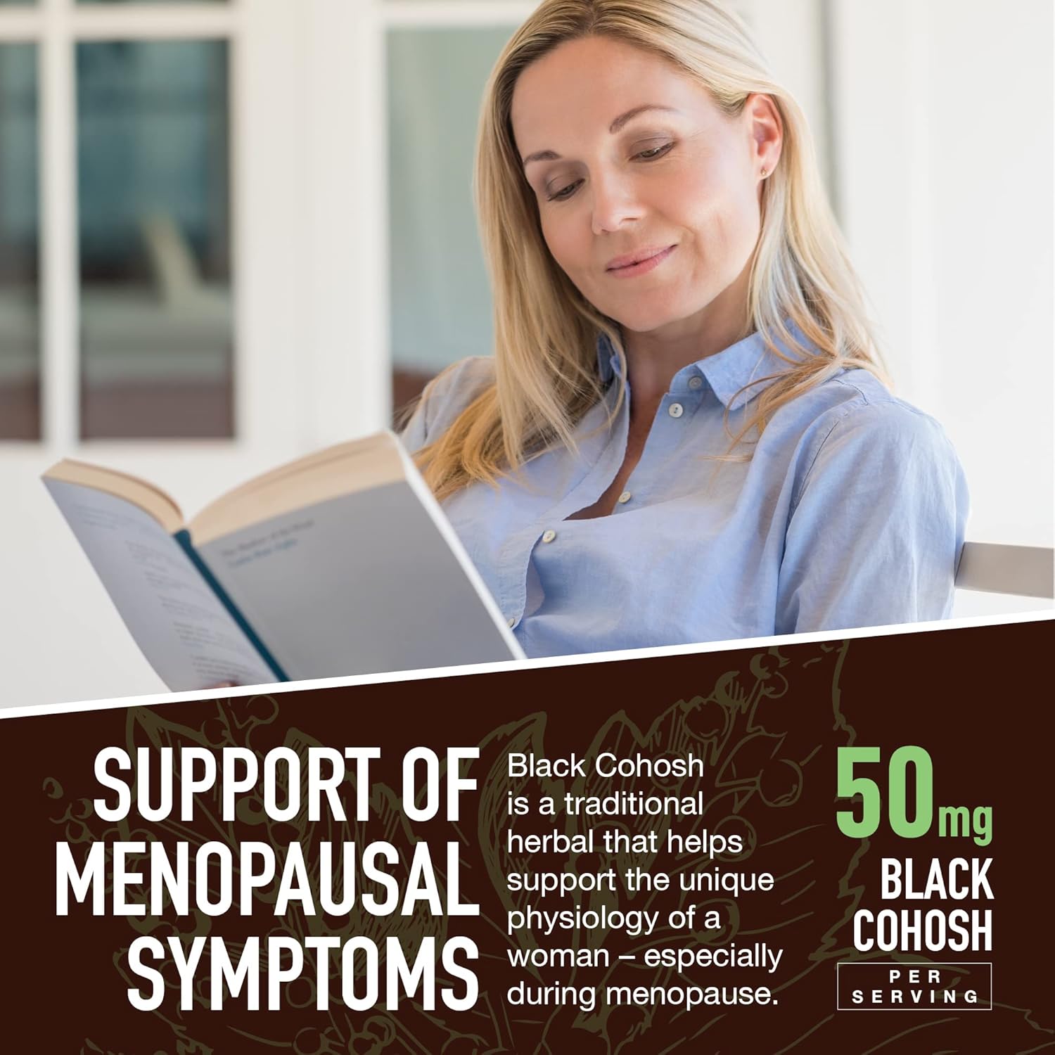 60 Count YUM-V'S Strong Earth Black Cohosh Root Gummies for Menopause Relief - Natural Extract Supplement for Night Sweats & Hot Flashes