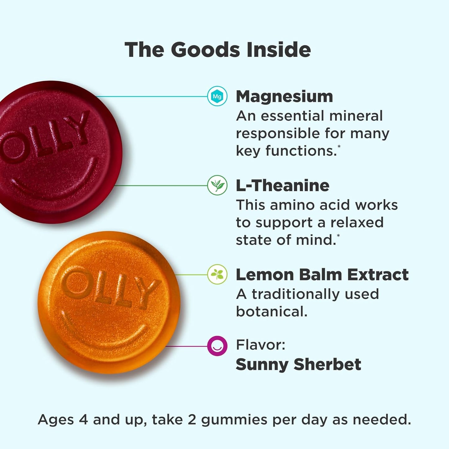 60 Count Zhou Nutrition Elderberry Gummies & 50 Count OLLY Kids Magnesium Gummies for Immune and Calm Support