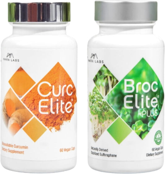 60 ct BrocElite & CurcElite Bundle | 30 Servings by Mara Labs