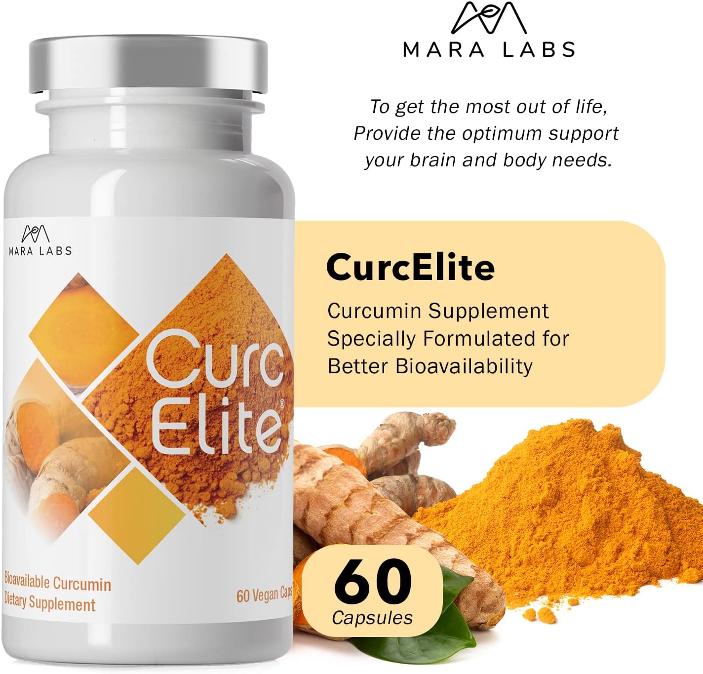 60 ct BrocElite & CurcElite Bundle | 30 Servings by Mara Labs