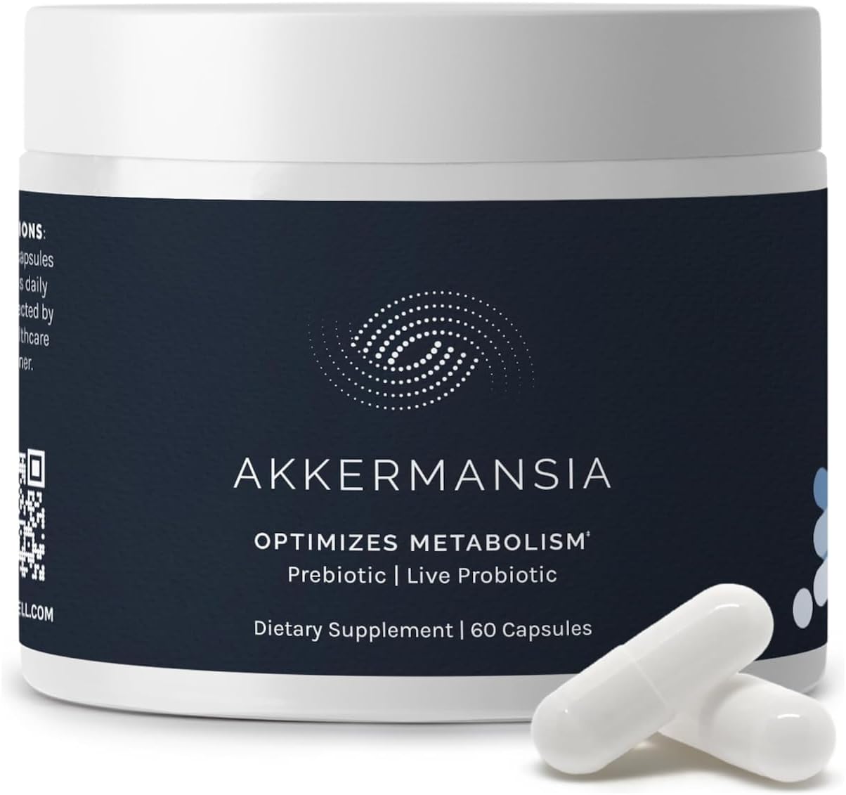 60-Day Supply InfiniWell Akkermansia Muciniphila Capsules - Gut Health Probiotic with Prebiotic Fiber, Boosts GLP-1 Production, Delayed Release Formula