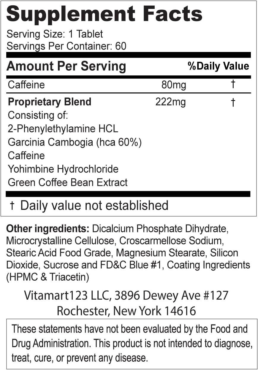 60 Fenitra Weight Management Support Supplement Capsules for Boosted Energy and Overall Wellness