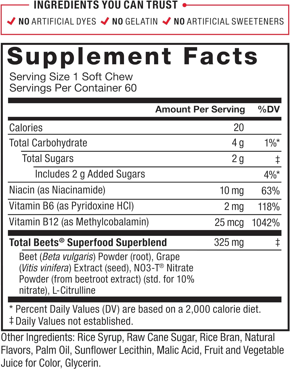 60 Force Factor Total Beets & Turmeric Joint Support Soft Chews for Better Health