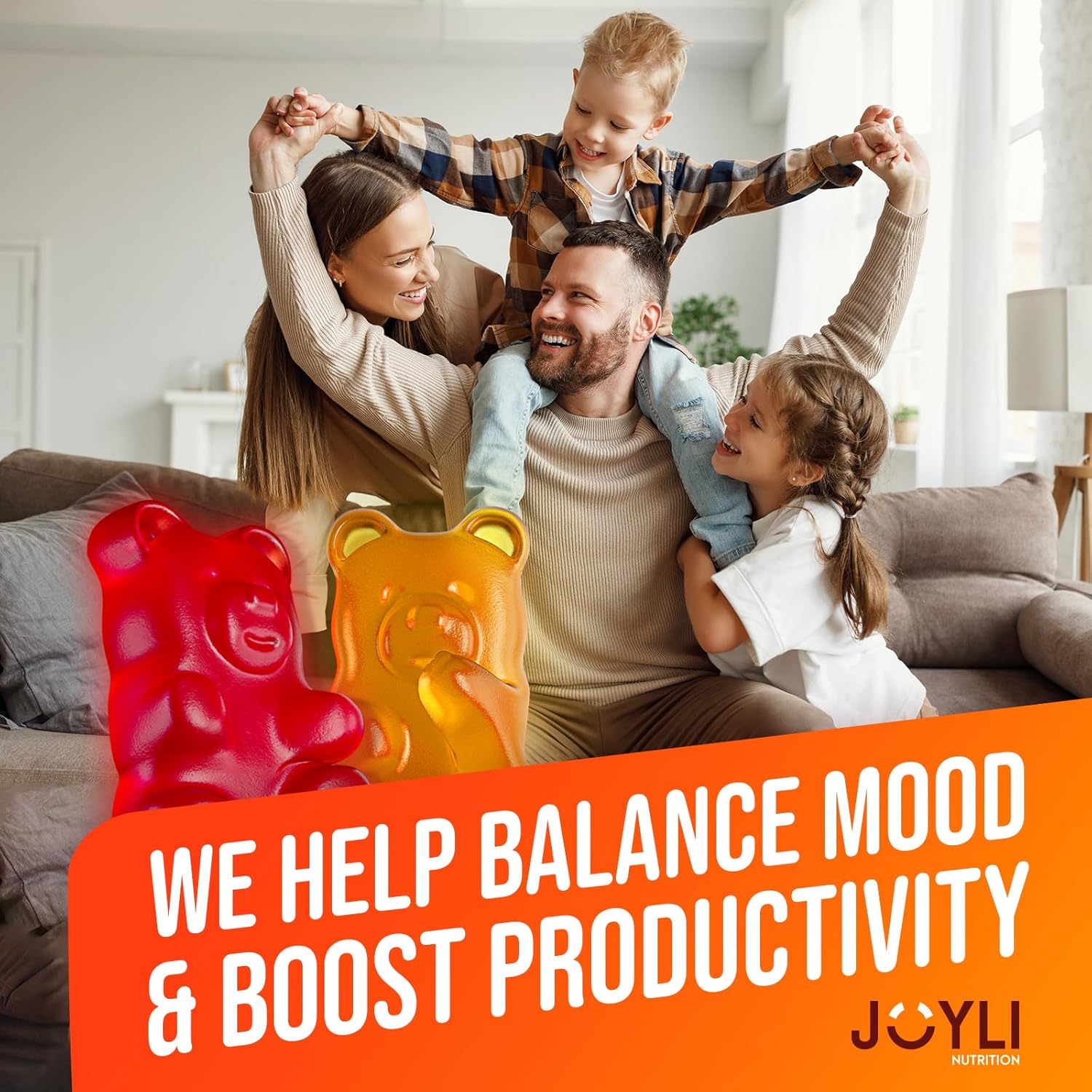 60 L-Tyrosine & Ashwagandha Gummies Bundle for Kids & Adults - Focus Supplements with Ashwaganda and L Tyrosine - 120 Gummies in Total