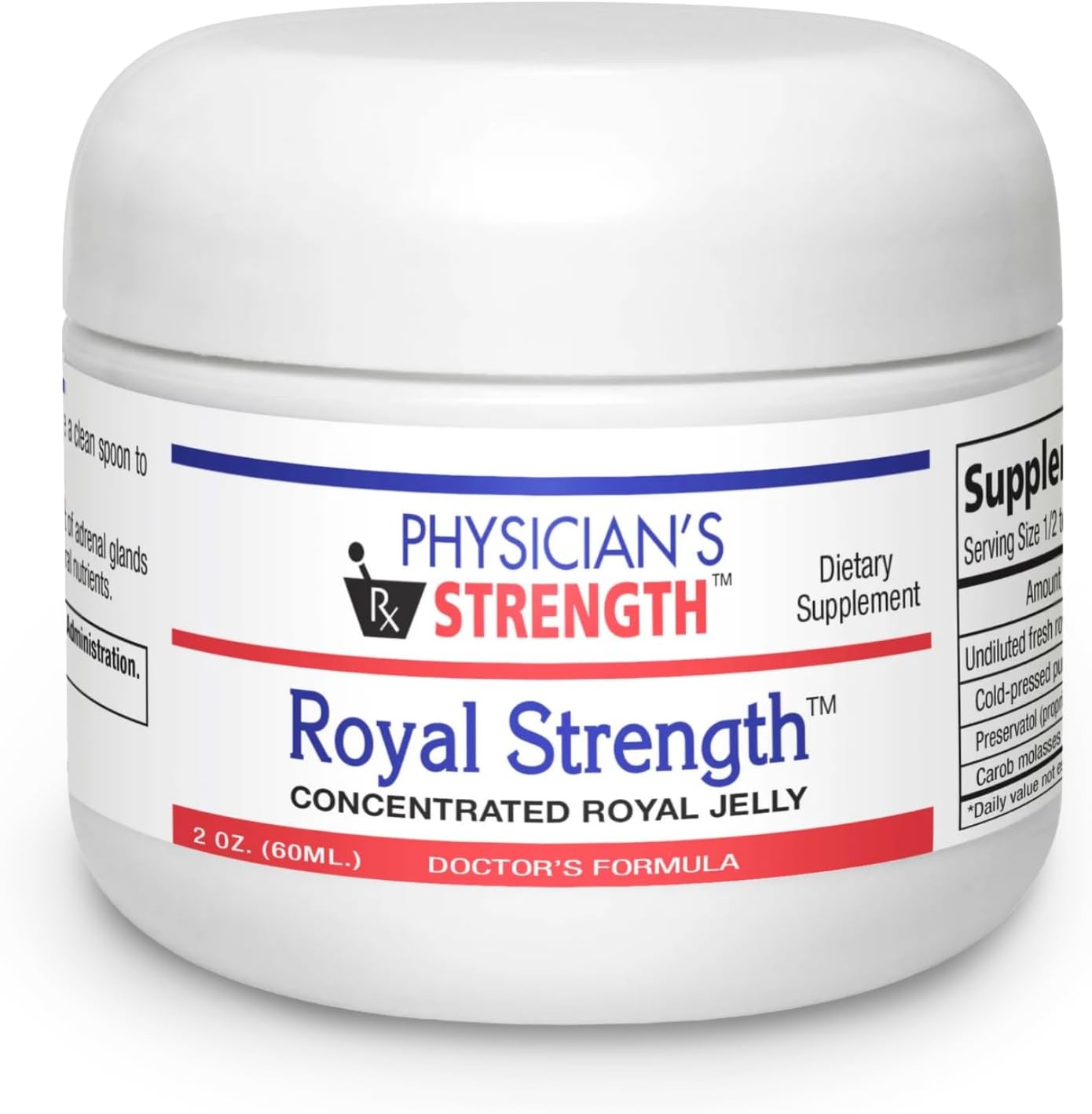 60 mL Physician's Strength Royal Strength: Fresh Royal Jelly & Austrian Pumpkin Seed Oil for Energy & Adrenal Support