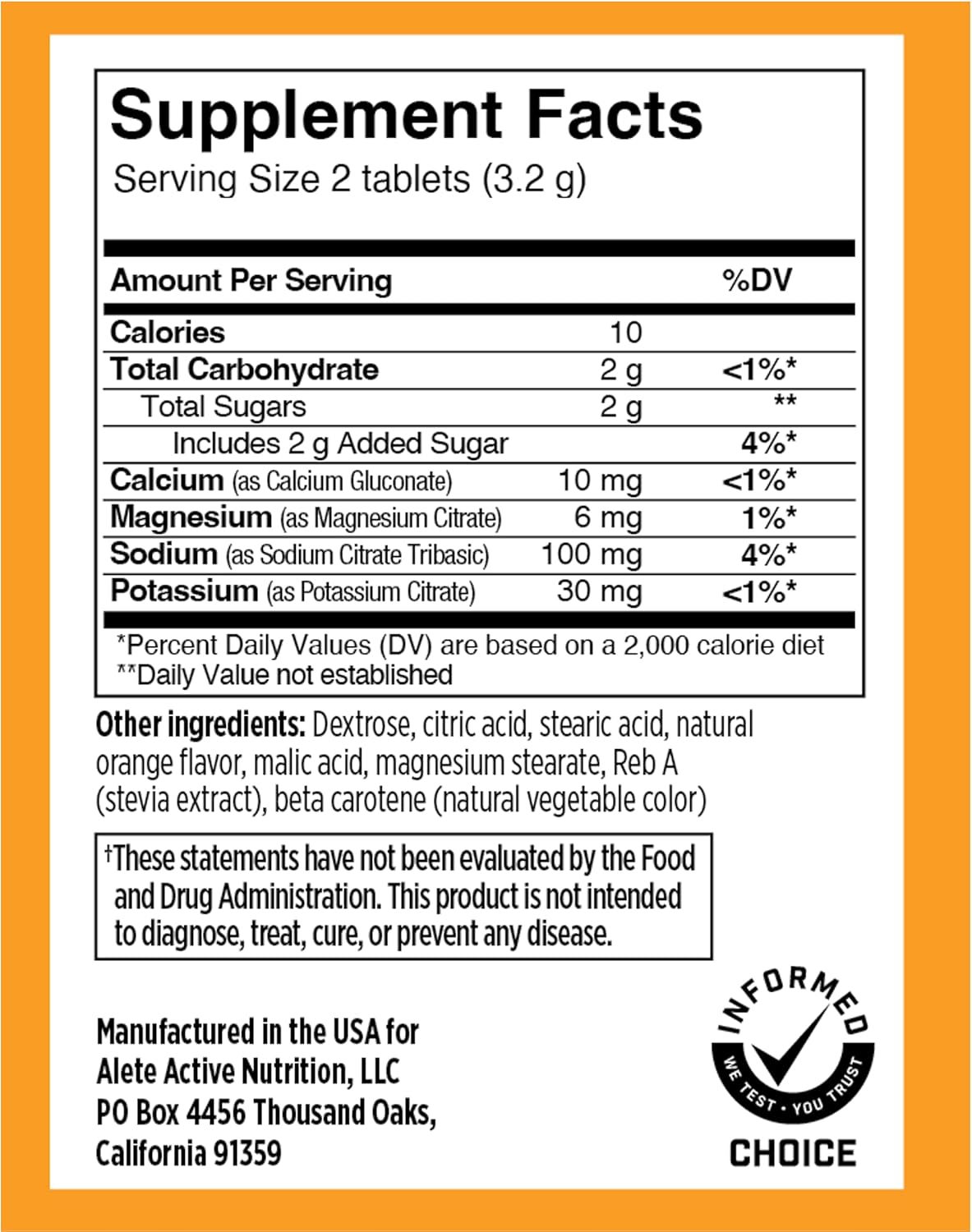 60 Orange Chewable Electrolyte FastChews - Salt Tablets for Runners and Sports Nutrition - 60 Count Bottle