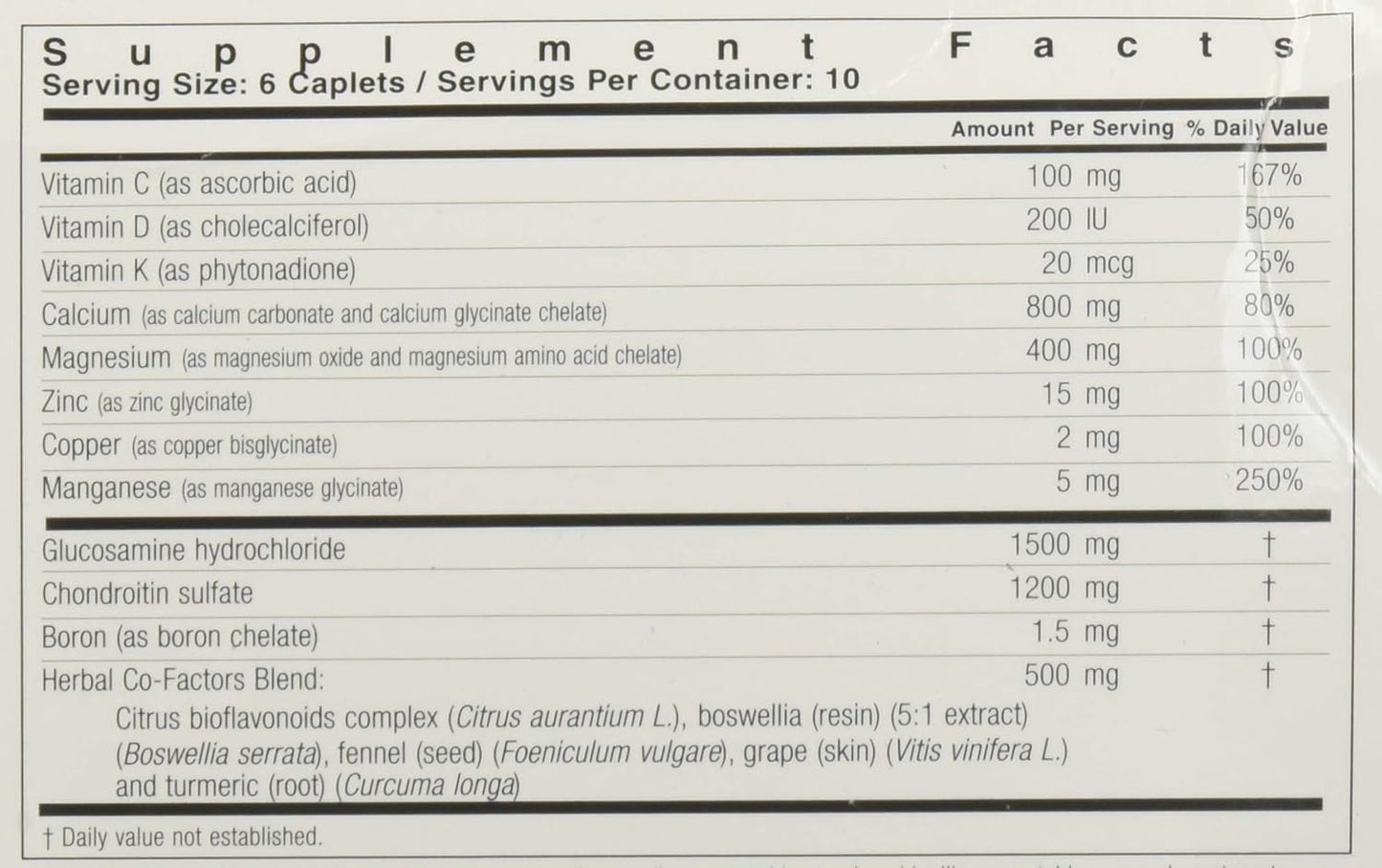 60 Pack of Windmill Glucosamine Chondroitin Sulfate Capsules for Joint Health