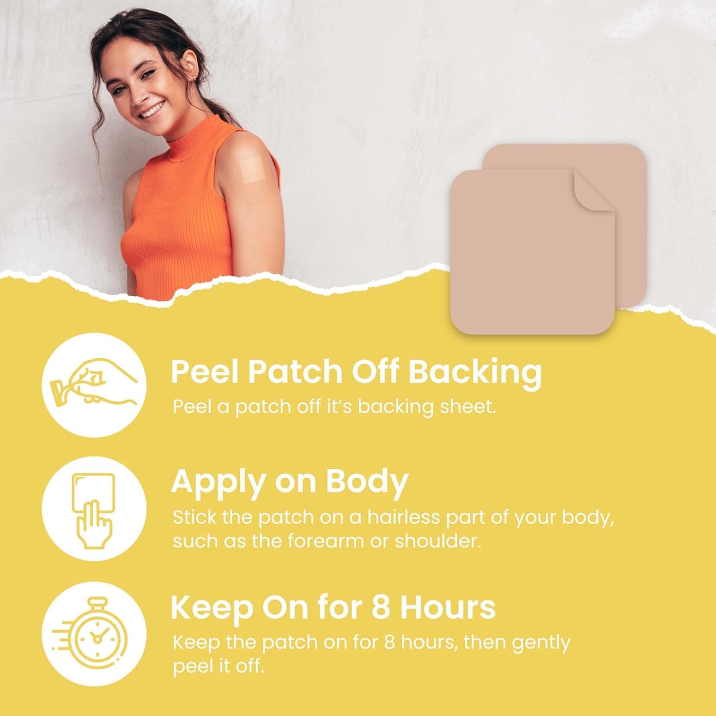 60-Pack VIORY Magnesium Patches with Calcium for Muscle and Bone Support