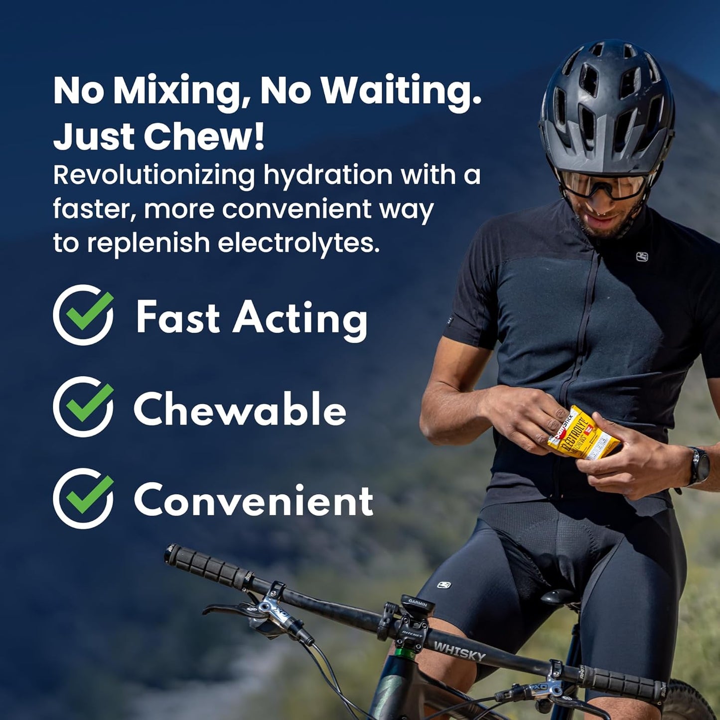 60 Peach SaltStick Electrolyte FastChews - Chewable Salt Tablets for Runners, Hydration & Sports Nutrition