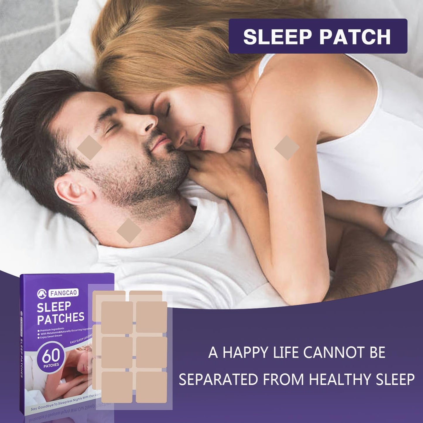 60 Premium Sleep Patches for Adults with Upgraded Ingredients - Easy to Apply and Comfortable