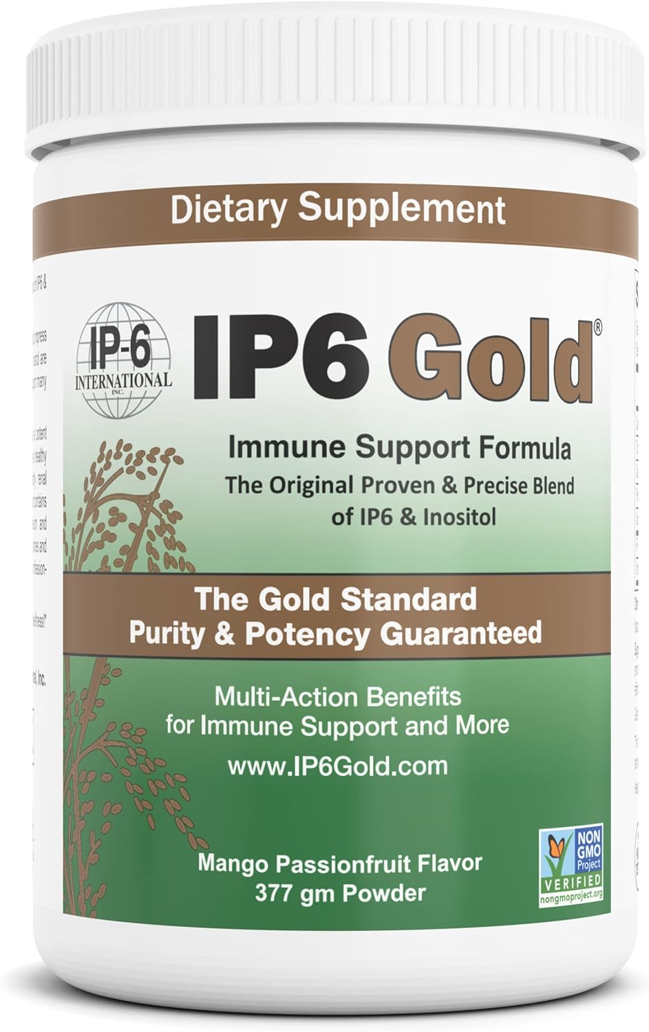 60 Servings of IP6 Gold Powder with Enhanced Mango Passionfruit Flavor