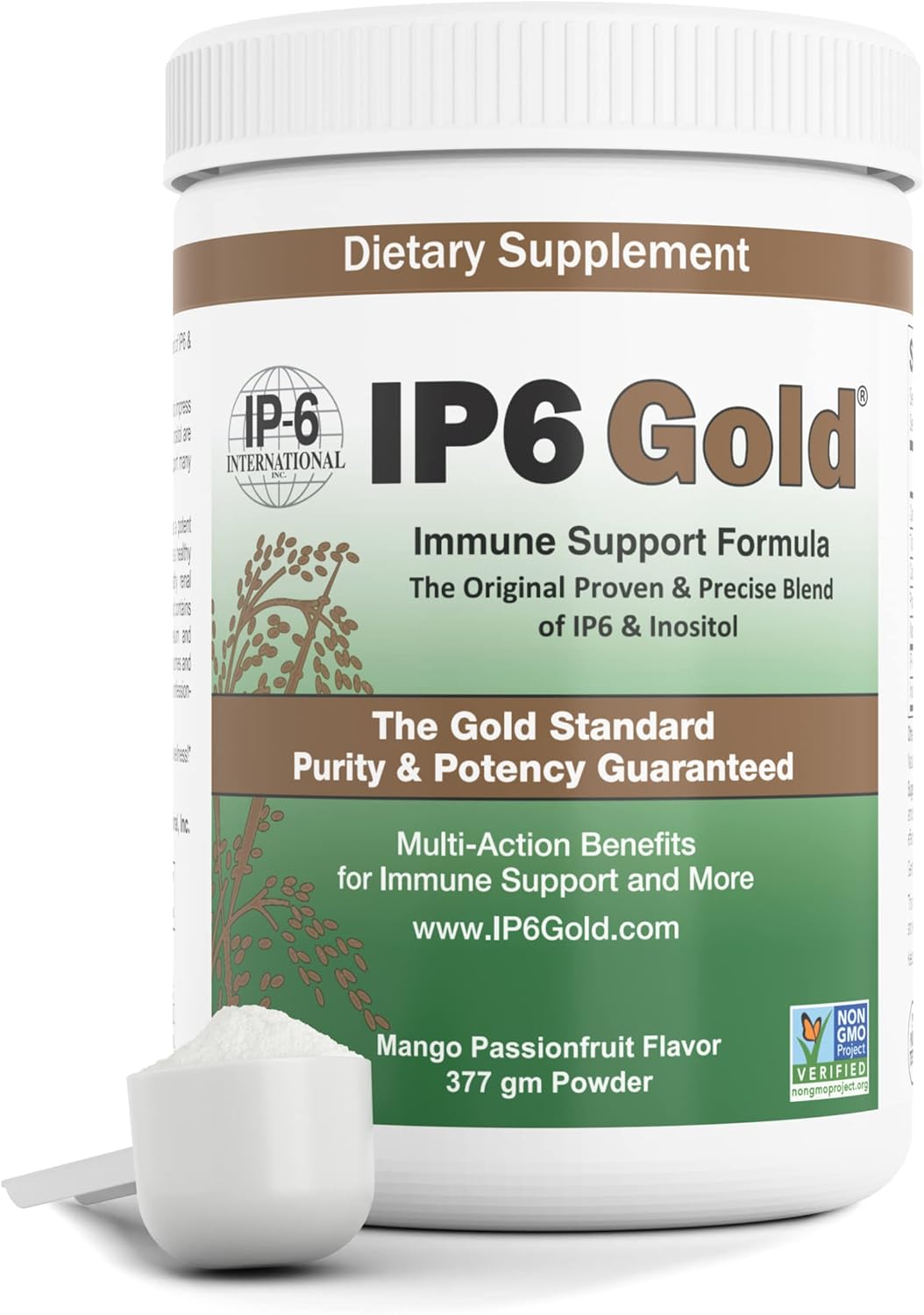 60 Servings of IP6 Gold Powder with Enhanced Mango Passionfruit Flavor