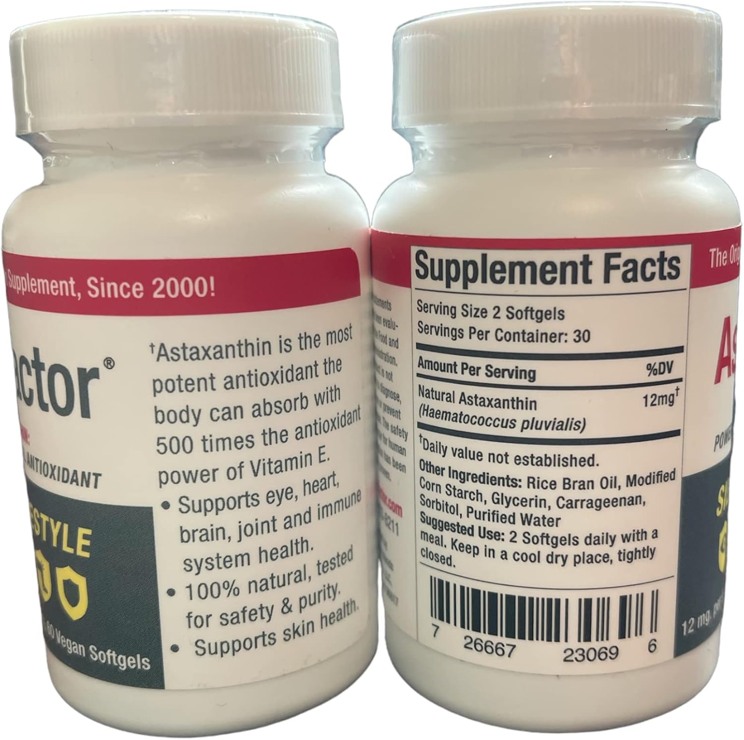 60 Softgel Astaxanthin Supplement for a Silver Lifestyle by AstaFactor