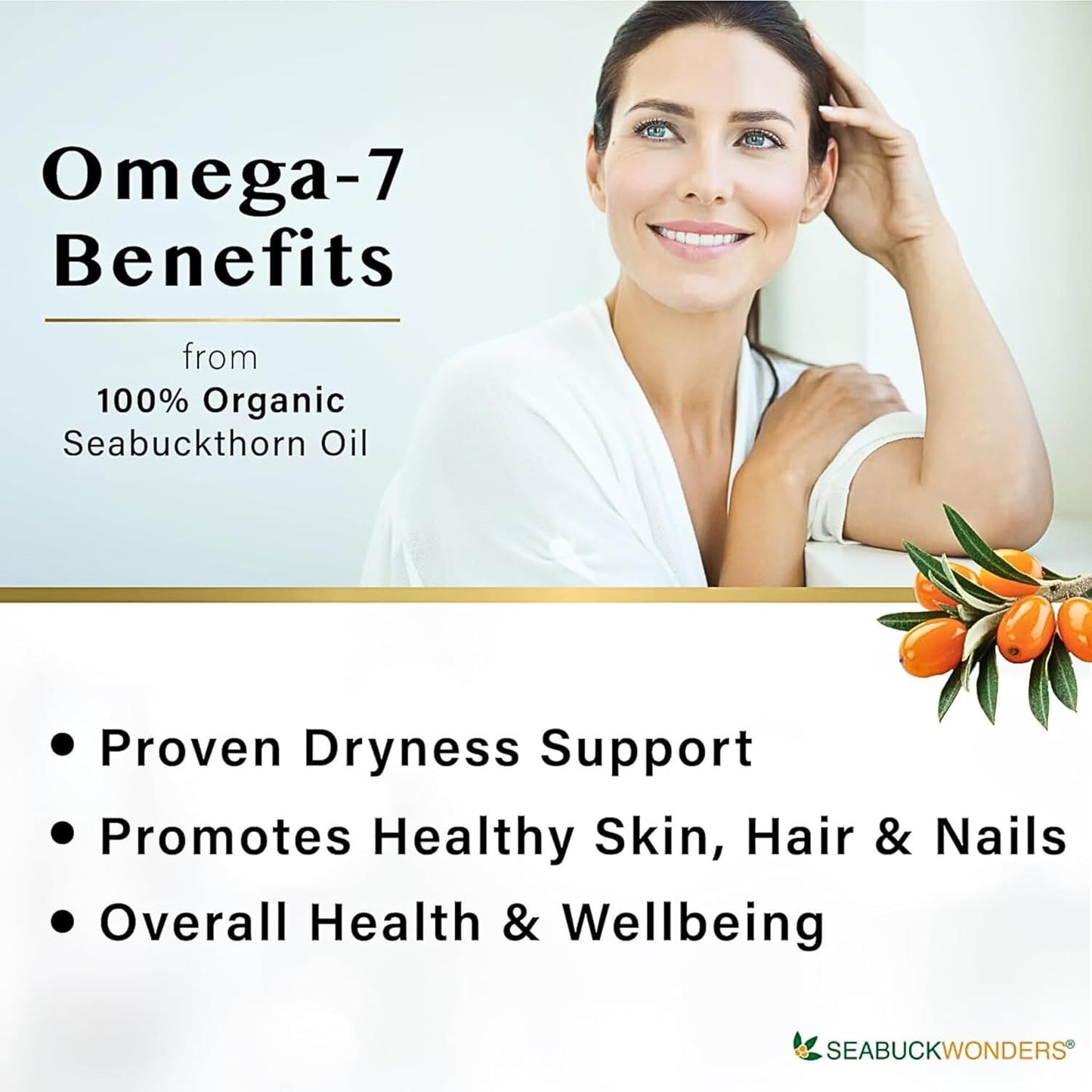 60-Softgel Sea Buckthorn Oil Blend with Omega-7 Complete - 500mg Softgels