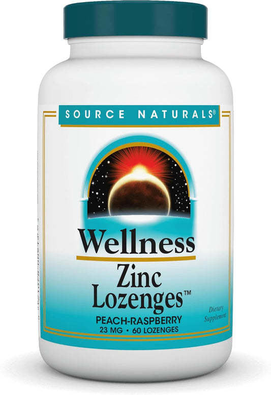 60 Source Naturals Wellness Zinc Lozenges for Immune Support