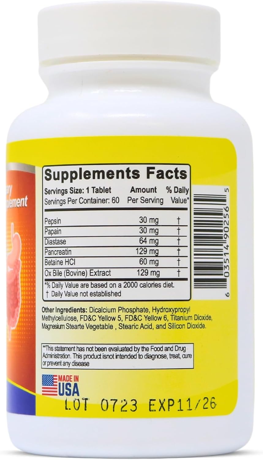 60 Tablets of Arymar Sales Bile Supplement with Digestive Enzymes for Digestive Health