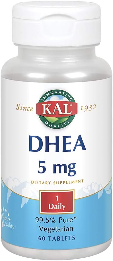 60 Tablets of Kal DHEA-5mg Supplement for Hormonal Support