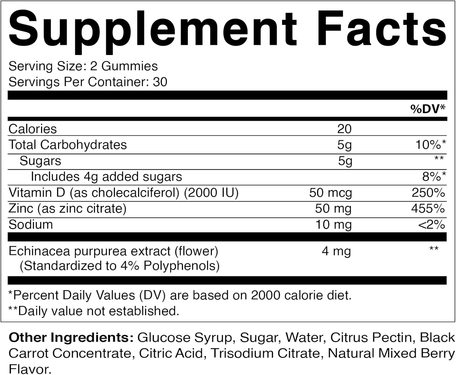 60 Vegan Zinc Gummies - 50mg - Gluten Free - Immune Support for Adults - Men and Women