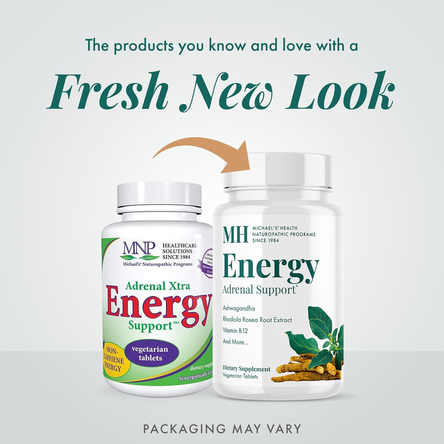 60 Vegetarian Adrenal Support Tablets by MICHAEL'S Health - Natural Nutrients for Energy - Kosher - 20 Servings