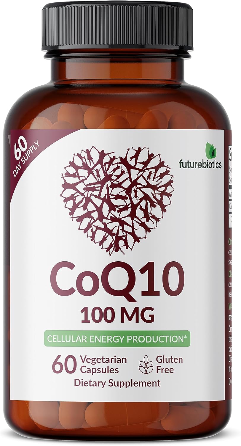 60 Vegetarian Capsules Futurebiotics CoQ10 100 MG for Cellular Energy Production - BoostGo Australia