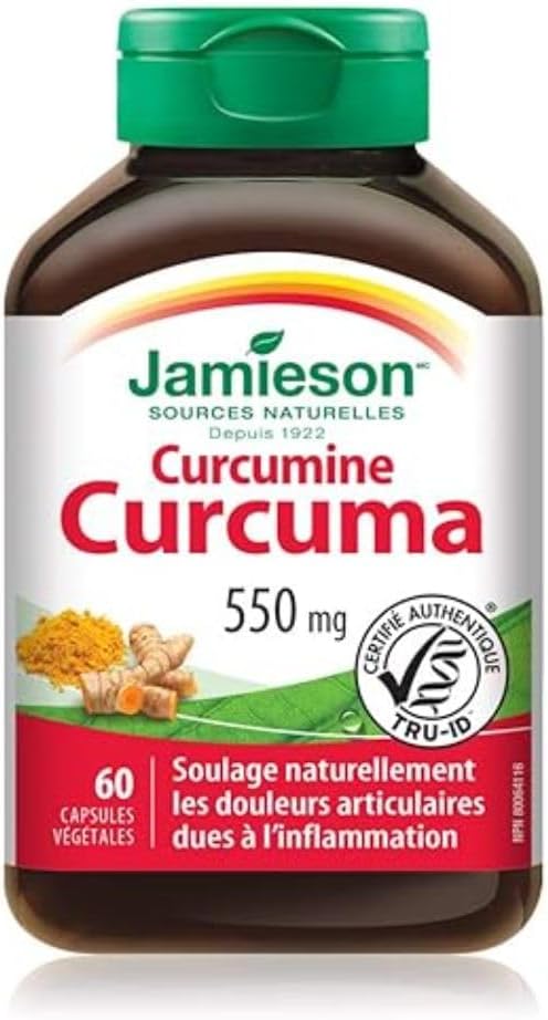 60 Vegetarian Capsules of Jamieson Curcumin Turmeric Formula