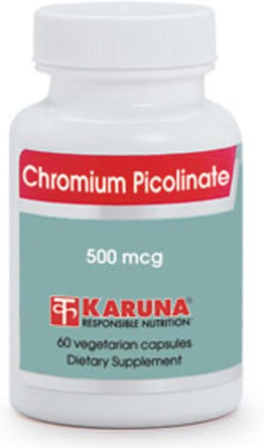 60 Vegetarian Capsules of Karuna Chromium Picolinate for Balanced Blood Sugar Control and Metabolism Support