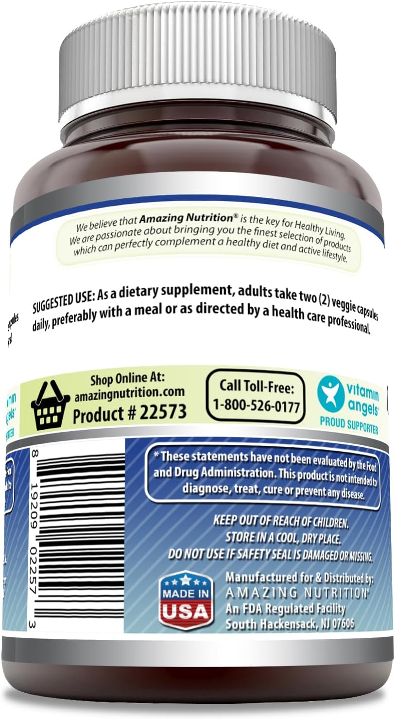 60 Veggie Capsules of Amazing Formulas Glucosamine Chondroitin & MSM - Shellfish Free, Non-GMO, Gluten Free - Made in USA - Vegetarian Friendly