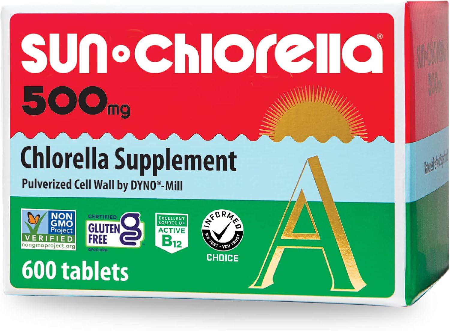 600 Tablets of Sun Chlorella A, Each Tablet Contains 500 mg