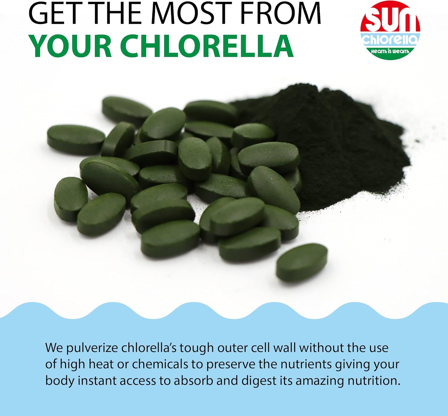 600 Tablets of Sun Chlorella A, Each Tablet Contains 500 mg