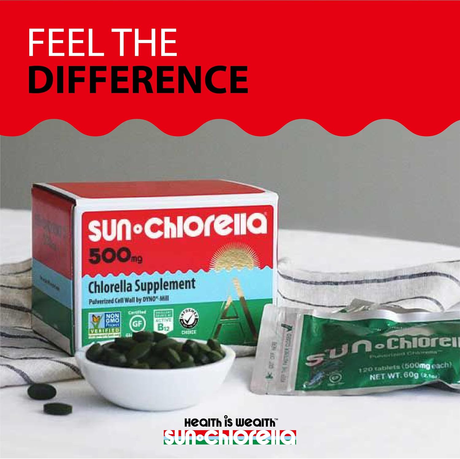 600 Tablets of Sun Chlorella A, Each Tablet Contains 500 mg