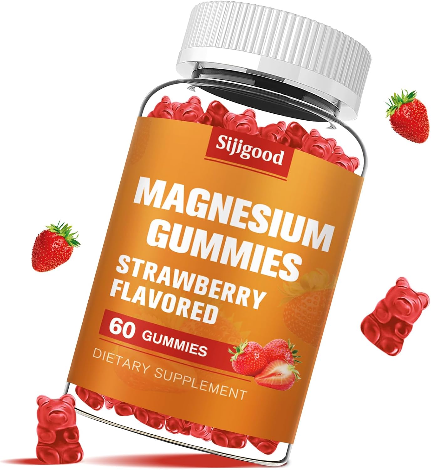 600mg High Absorption Magnesium Glycinate Vegan Gummies - 60 Count - Supports Relaxation, Muscle, Bone, Energy for Adults
