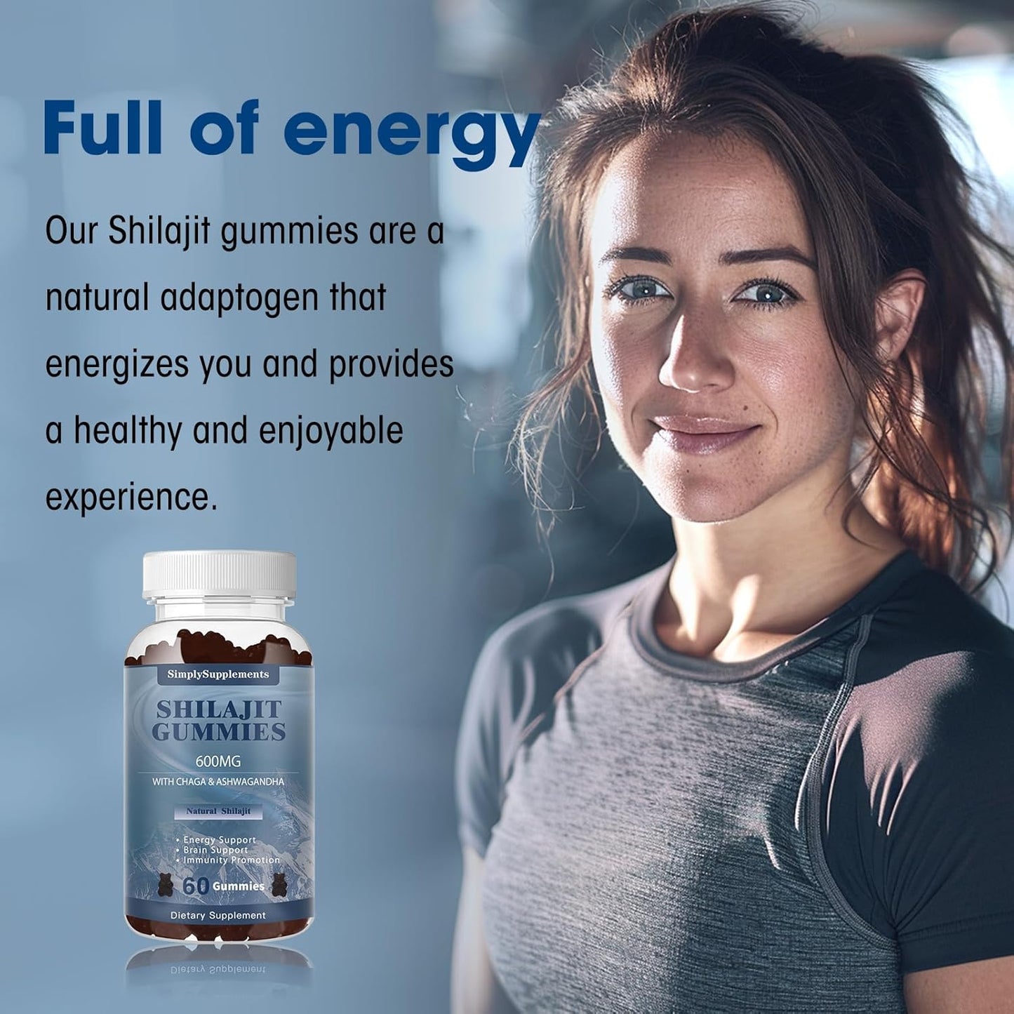 600mg Shilajit Gummies with Trace Minerals & Fulvic Acid for Energy & Immunity - Vegan Chewables for Men & Women - 60 Count