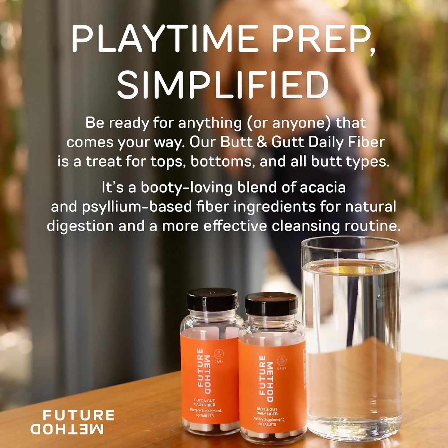 60ct FUTURE METHOD Acacia and Psyllium Husk Fiber Supplement Capsules for Improved Digestion