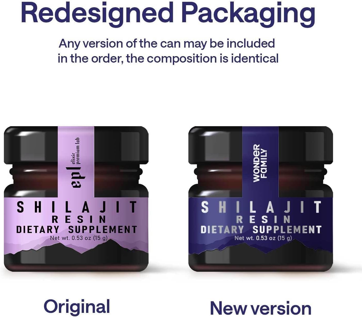 60g Pure Himalayan Shilajit Resin Supplement with Fulvic Acid & Trace Minerals - Wonder Family - Men & Women - 4 Pack