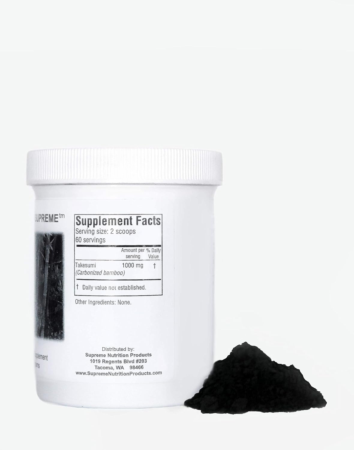 60g Supreme Nutrition Takesumi Bamboo Charcoal Powder - Pure Activated Supplement