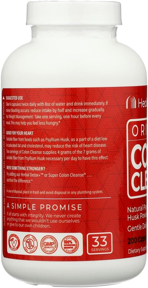 625MG Health Plus Colon Cleanse - Natural Detox and Digestive Support Supplement