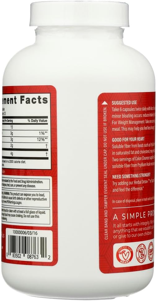 625MG Health Plus Colon Cleanse - Natural Detox and Digestive Support Supplement